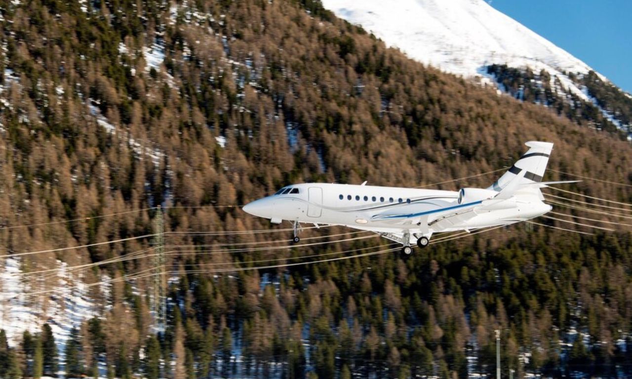 Bombardier Global Express private jet in flight, showcasing luxury and long-range capabilities.