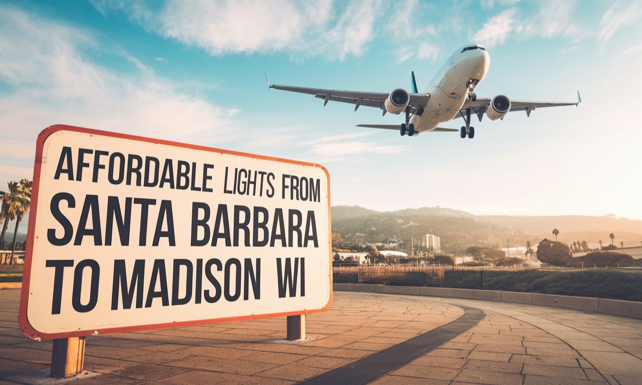 Scenic flight routes from Santa Barbara to Madison WI